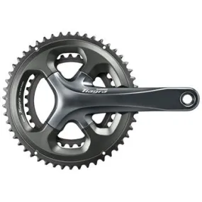 Tiagra FC-4700 Bicycle Crankset - 165mm, 10-Speed, 50/34t, 110 Asymmetric BCD, Hollowtech II Spindle Interface, Gray