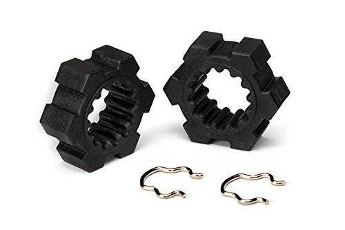 Traxxas 7756 Wheel hubs hex (2) hex clips (2)