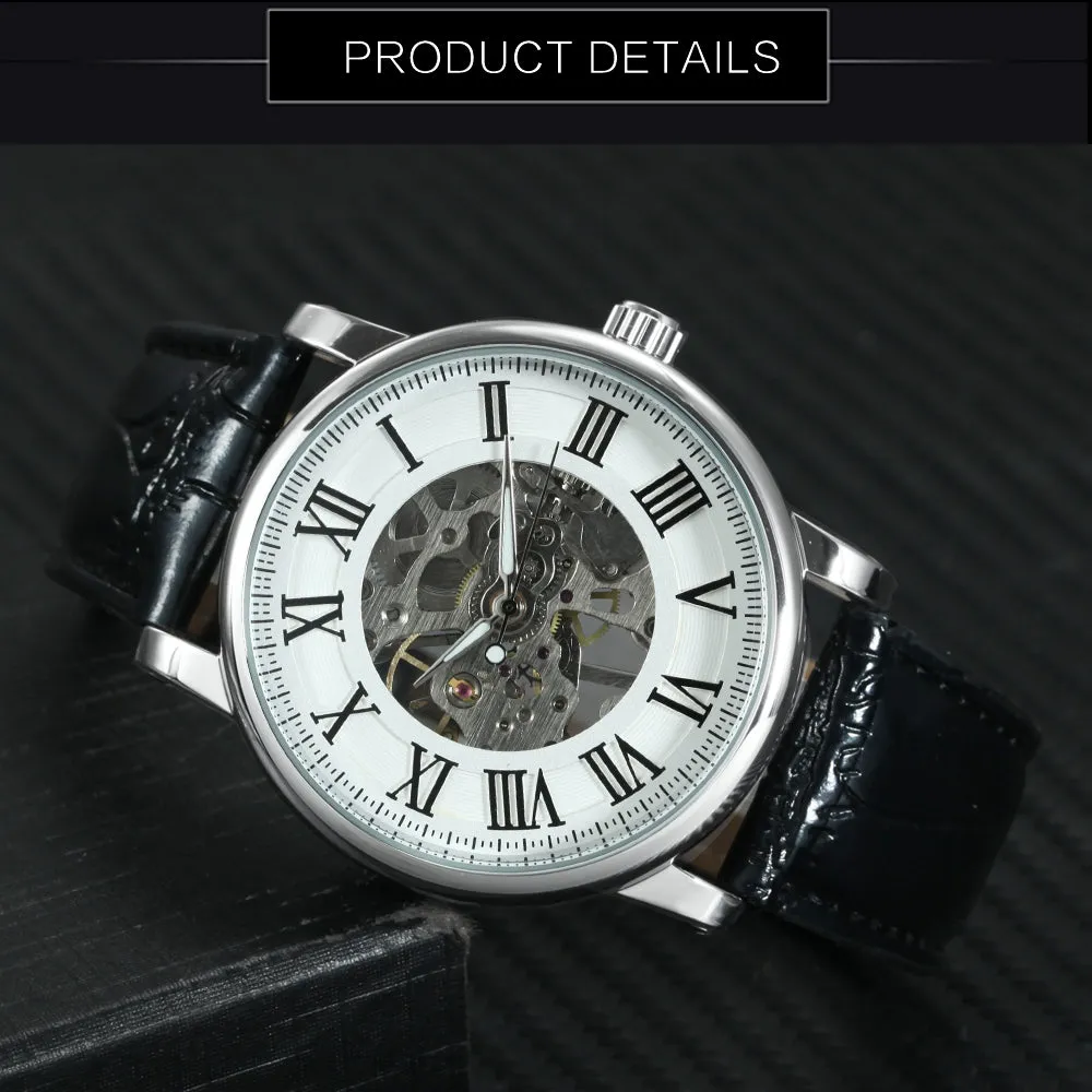 WININER Top Brand Watch Men's Hand-wind Mechanical Waterproof Hollow Genuine Watch