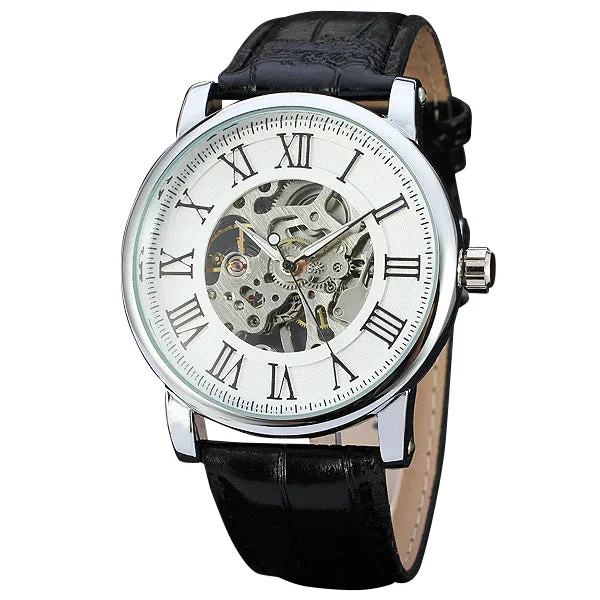 WININER Top Brand Watch Men's Hand-wind Mechanical Waterproof Hollow Genuine Watch