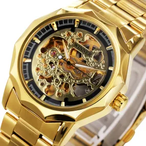 WINNER Watch Men's Luminous Automatic Mechanical Watch Fashion Stainless Steel Watch