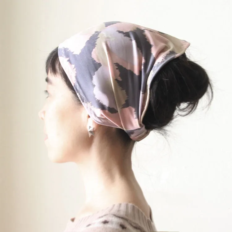 Yoga headband - Stretchy Jersey -  Pink, Gray